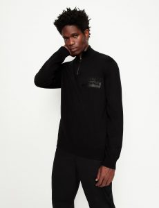 ARMANI EXCHANGE – Maglione a Collo Alto in Cotone Organico 12gg