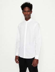 Armani Exchange – Camicia in popeline di cotone