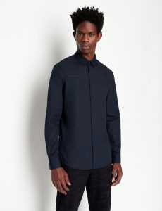 Armani Exchange – Camicia in popeline di cotone