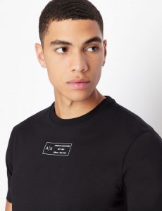 Armani Exchange – T-shirt regular fit in cotone pima organico