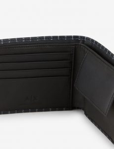 ARMANI EXCHANGE – Portafoglio Uomo Fantasia Logo Nero