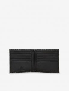 ARMANI EXCHANGE – Portafoglio Uomo Fantasia Logo All-Over Nero