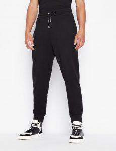 Armani Exchange – Pantaloni sportivi in felpa di jersey misto cotone Nero