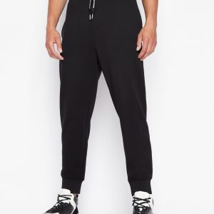 Armani Exchange – Pantaloni sportivi in felpa di jersey misto cotone Nero