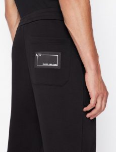 Armani Exchange – Pantaloni sportivi in felpa di jersey misto cotone Nero