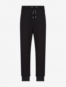 Armani Exchange – Pantaloni sportivi in felpa di jersey misto cotone Nero