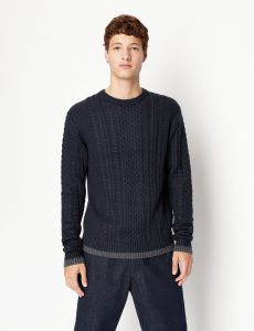 ARMANI EXCHANGE – Maglione in Misto Viscosa Navy Blu