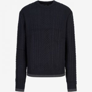 ARMANI EXCHANGE – Maglione in Misto Viscosa Navy Blu