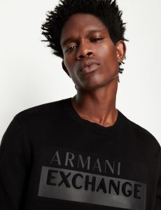 ARMANI EXCHANGE – Maglia Uomo Girocollo Nera