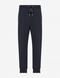 Armani Exchange – Pantaloni sportivi in felpa di jersey misto cotone Blu Navy