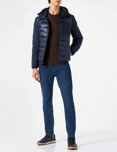 BLAUER – Piumino Uomo Nylon e Neoprene con Taschino Nixon Blue