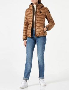 BLAUER – PIUMINO Donna AD ONDE CON CAPPUCCIO GEORGIA TABACCO