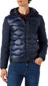 BLAUER – Piumino Uomo Nylon e Neoprene con Taschino Nixon Blue