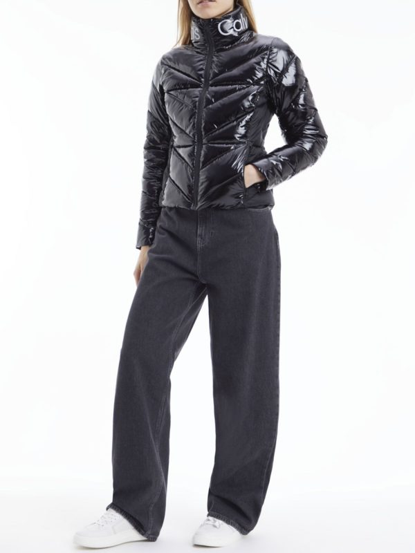 CALVIN KLEIN – PIUMINO Donna CON Logo imbottito con colletto in piumino