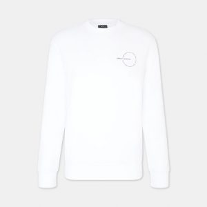 ARMANI EXCHANGE – Felpa Girocollo in Misto Cotone Organico Bianco