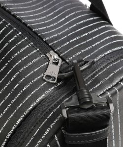 ARMANI EXCHANGE – Borsone Unisex Logo All-Over Nero