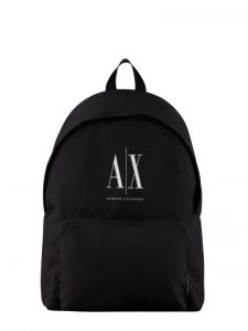 ARMANI EXCHANGE – Zaino Uomo/Donna in Nylon con Logo a Contrasto Nero