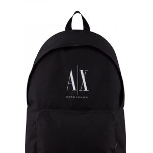 ARMANI EXCHANGE – Zaino Uomo/Donna in Nylon con Logo a Contrasto Nero