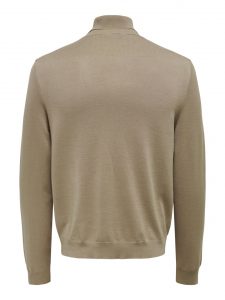 Only&Sons – Pullover Collo Alto Con Risvolto Beige