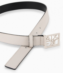 ARMANI EXCHANGE – Cintura con Quadrato con Logo Beige