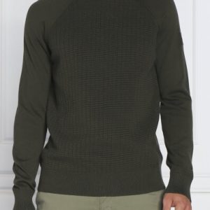 Calvin Klein – Maglione in cotone in look front-knit