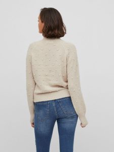 Vila – Pullover a maglia Donna Bianco