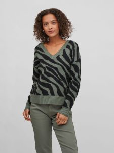 Vila – Pullover collo V Verde