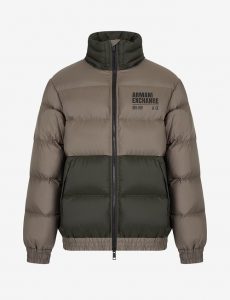 ARMANI EXCHANGE – Puff Jacket Uomo in Nylon Riciclato con Cappuccio