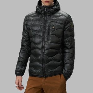 BLAUER – Piumino Uomo Leggero ad Onde Terence Verde