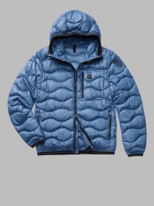 BLAUER – Piumino Uomo Leggero ad Onde Terence Celeste