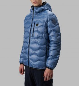 BLAUER – Piumino Uomo Leggero ad Onde Terence Celeste
