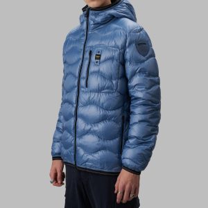 BLAUER – Piumino Uomo Leggero ad Onde Terence Celeste