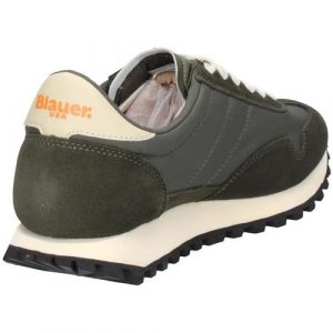 Blauer – Scarpe Uomo in camoscio e tessuto f2dawson02 Military/Orange