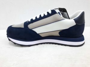 ARMANI EXCHANGE-SCARPE UOMO in suede con inserti in mesh Navy