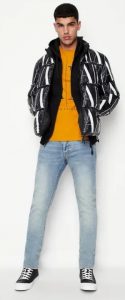 ARMANI EXCHANGE – Giacca Uomo in Denim Effetto Used Nero