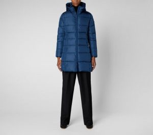 SAVE THE DUCK – Cappotto Donna Taylor Hooded Puffer Blu