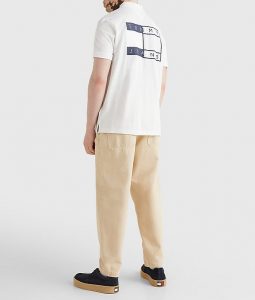 TOMMY HILFIGER – Polo CON LOGO CONGIUNTO Bianca