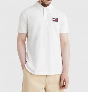 TOMMY HILFIGER – Polo CON LOGO CONGIUNTO Bianca