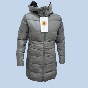 SAVE THE DUCK – Cappotto Donna Taylor Hooded Puffer Grigio Fago