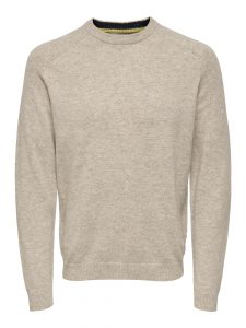 ONLY & SONS – Maglione a Maglia Uomo Beige