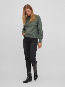 Vila – Pullover a maglia Donna Verde