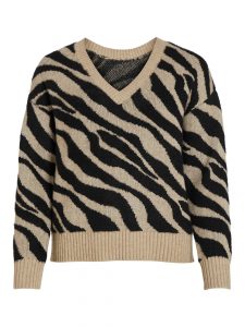 Vila – Pullover collo V Beige