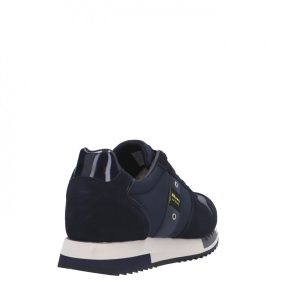 BLAUER – Scarpe Uomo Sneakers in Nylon e Camoscio Navy/Navy