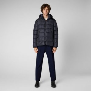 SAVE THE DUCK  – Piumino Hugo Uomo Blu Scuro