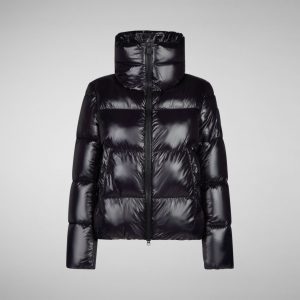 SAVE THE DUCK – Giacca Isla Puffer da Donna con Collo Alto Nero