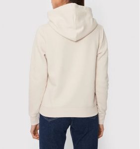 TOMMY HILFIGER-FELPA CON CAPPUCCIO E LOGO TOMMY JEANS Beige DONNA