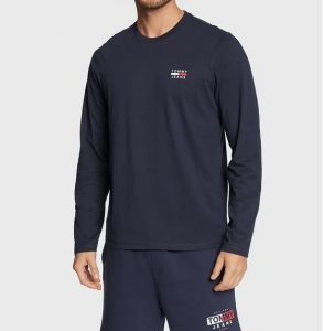 Tommy Hilfiger – T-SHIRT A MANICHE LUNGHE CON LOGO SUL PETTO