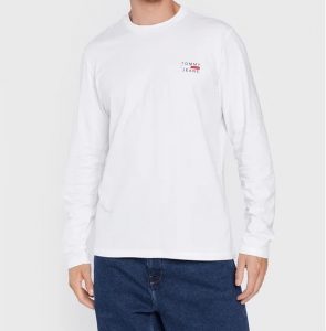 Tommy Hilfiger – T-SHIRT A MANICHE LUNGHE CON LOGO SUL PETTO