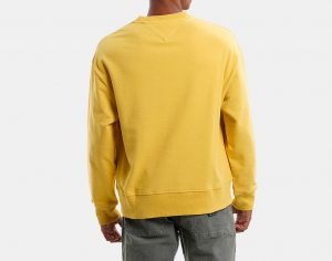 Tommy Hilfiger – FELPA Uomo SIGNATURE RELAXED FIT CON LOGO RICAMATO Gialla