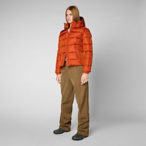 SAVE THE DUCK – Giubbotto Donna Trapuntato Tess Arancio